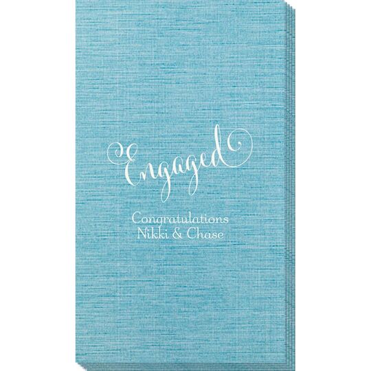 Romantic Engaged Bamboo Luxe Guest Towels